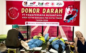 ‎PT Pamapersada Nusantara dan PMI Kutai Timur Gelar Donor Darah, Himpun 56 Kantong Darah